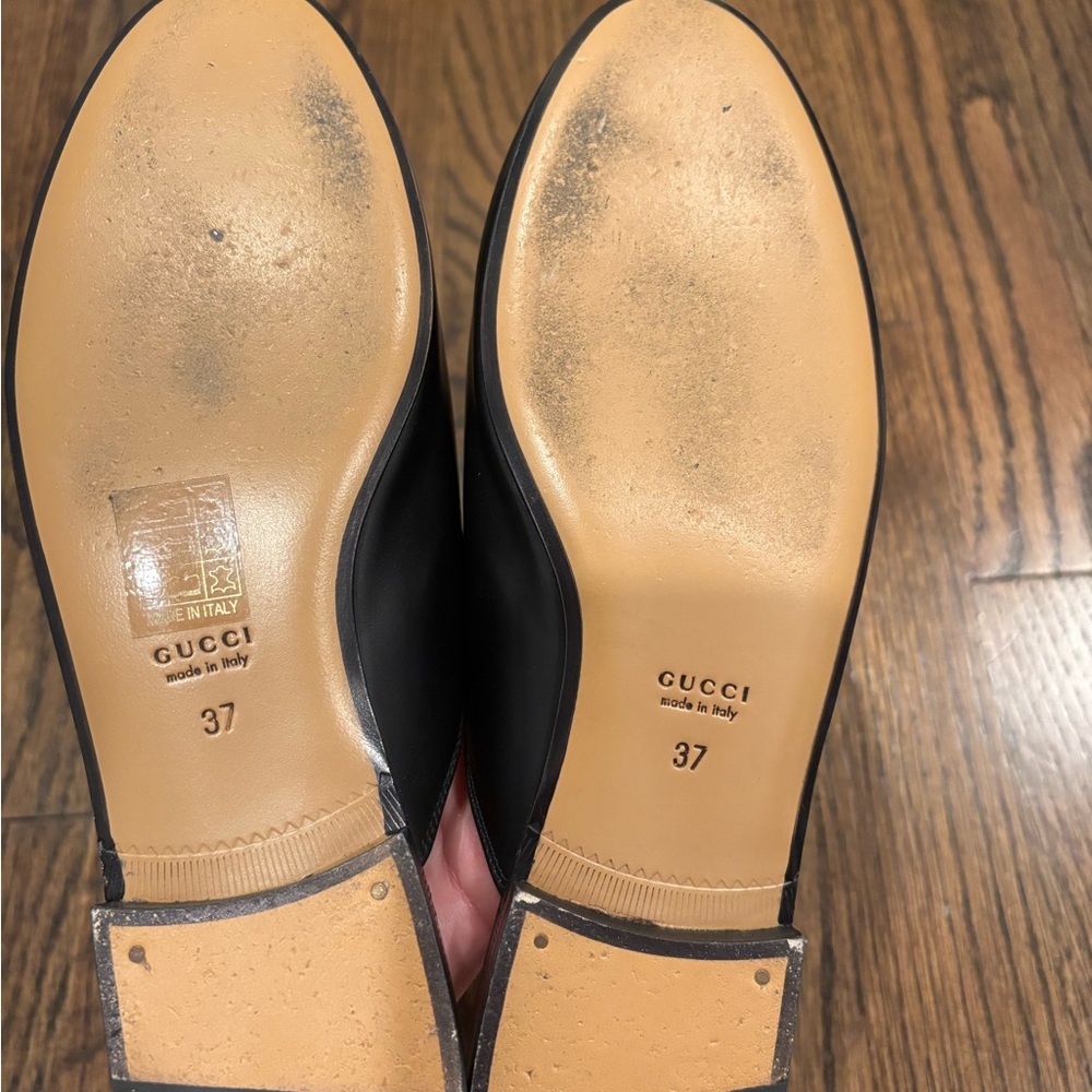 Gucci Women’s black loafer mules size 37 - Picture 4 of 7